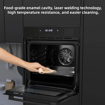 Wall Oven- 24 Inch 2.5Cu. Ft Convection Electric Oven With Multiple Cooking Functions, Touch Control, Safety Lock, 3D Heating, Stainless Steel 5 Wall Oven- 24 Inch 2.5Cu. Ft Convection Electric Oven With Multiple Cooking Functions, Touch Control, Safety Lock, 3D Heating, Stainless Steel - Image 5