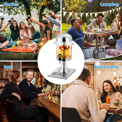 8L Beverage Dispenser, Hot & Cold Drink Dispensers For Home Parties Buffet Catering, Stainless Steel Water Juice Dispenser 5 8L Beverage Dispenser, Hot & Cold Drink Dispensers For Home Parties Buffet Catering, Stainless Steel Water Juice Dispenser - Image 5