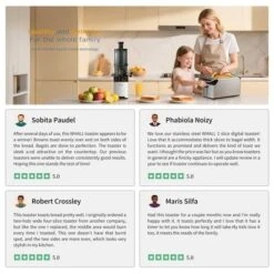 Whall New 4-slice Toaster, Smarter Screen And Easier Operation, Full Stainless Steel,5 Basic Functions,Suitable For Different Bread Household Electric -Kitchen Appliances GUEST 24d58ac5 5b4c 4f3c ac50 1aea884b4aa5 2