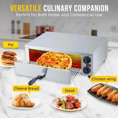 Electric Pizza Oven Indoor, 16 Inch Countertop Commercial Pizza Oven With Grilling Rack, Crumb Tray 2 Electric Pizza Oven Indoor, 16 Inch Countertop Commercial Pizza Oven With Grilling Rack, Crumb Tray - Image 2