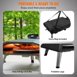 VEVOR Outdoor Pizza Oven, 13" Gas Fired Pizza Maker, Portable Outside Pizza Grill With Thickened Cordierite Pizza Stone, Waterproof Cover -Kitchen Appliances GUEST 25803a52 a962 404d abd6 7cd6dd682b28