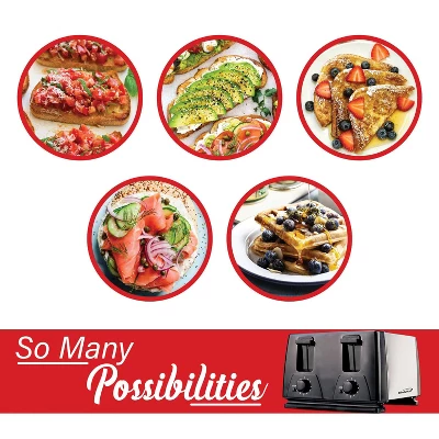 Brentwood 4-Slice Toaster In Black 3 Brentwood 4-Slice Toaster In Black - Image 3