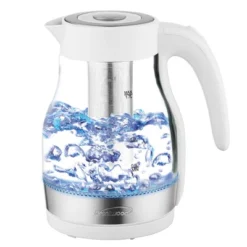 Brentwood Glass 1.7 Liter Electric Kettle With Tea Infuser In White -Kitchen Appliances GUEST 282a6407 29fc 44d2 929b ab9647b86286