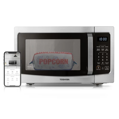 Toshiba 1.3 Cu. Ft. 1100-Watt Smart Countertop Microwave Oven With Humidity Sensor (Stainless Steel) 2 Toshiba 1.3 Cu. Ft. 1100-Watt Smart Countertop Microwave Oven With Humidity Sensor (Stainless Steel) - Image 2