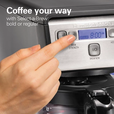 Hamilton Beach 12C Coffee Maker 46200: Drip Coffee Machine, 12 Cup Capacity, Electric, Dishwasher-Safe, Black 5 Hamilton Beach 12C Coffee Maker 46200: Drip Coffee Machine, 12 Cup Capacity, Electric, Dishwasher-Safe, Black - Image 5
