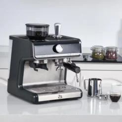 WhizMax 20-Bar Espresso Machine With Built In Grinder, Milk Frother And Steam Wand, Stainless Steel Coffee Machine For Lattes And Cappuccinos