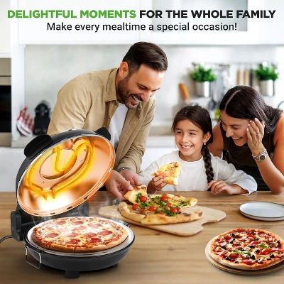 NutriChef Countertop Electric Pizza Maker With Dual Temperature Controls 1 NutriChef Countertop Electric Pizza Maker With Dual Temperature Controls