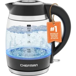 Chefman Rapid-Boil 1.8L Electric Kettle W/ Removable Lid And LED Indicator Lights - Black 15 Chefman Rapid-Boil 1.8L Electric Kettle W/ Removable Lid And LED Indicator Lights - Black -Kitchen Appliances GUEST 2dc4bde9 1a1c 4b27 8dcc 7ae09ba36384