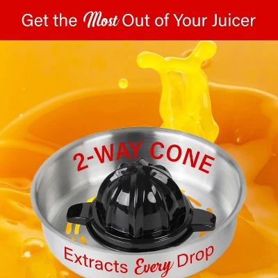 Brentwood 80-Watt 1-Speed Electric Citrus Juicer With Ergonomic Lever, Black 2 Brentwood 80-Watt 1-Speed Electric Citrus Juicer With Ergonomic Lever, Black - Image 2