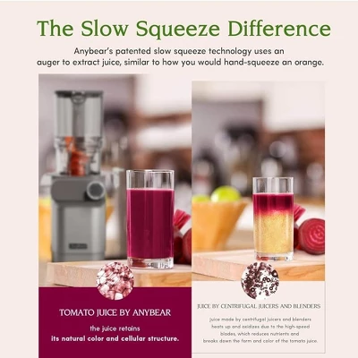 JUJABU Cold Press Juicer With 200W Motor And 4.3" Wide Chute For Whole Fruits And Veggies 3 JUJABU Cold Press Juicer With 200W Motor And 4.3" Wide Chute For Whole Fruits And Veggies - Image 3