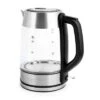 Aroma 1.7L Glass Electric Kettle: Stainless Steel Lid, Automatic Shut-Off, Ergonomic Handle, 1500W, Clear