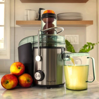 MegaChef Wide Mouth Juice Extractor - Silver: 800W Juicer Machine, 2 Speeds, Easy Clean, 32oz Capacity 3 MegaChef Wide Mouth Juice Extractor - Silver: 800W Juicer Machine, 2 Speeds, Easy Clean, 32oz Capacity - Image 3