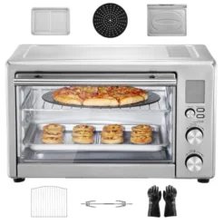 VEVOR 10-IN-1 Convection Oven, 28L/29.6Qt Multifunctional Conventional Oven Countertop, 1800W 4-Tier Toaster With Front Glass Door -Kitchen Appliances GUEST 32a4ca19 eac7 471a 8f4a 161b60da850f