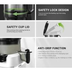 5.3 Inch Juicer, Self-Feeding Masticating Juicer Fit Whole Fruits, 250W Cold Press Juicer With High Juice Yield, BPA Free 19 5.3 Inch Juicer, Self-Feeding Masticating Juicer Fit Whole Fruits, 250W Cold Press Juicer With High Juice Yield, BPA Free -Kitchen Appliances GUEST 35bce171 3235 4b78 837a 502c5b103dcb