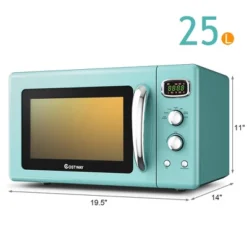 Costway 0.9Cu.ft. Retro Countertop Compact Microwave Oven 900W 8 Cooking Settings BlackGreenWhite -Kitchen Appliances GUEST 36bcb595 6fd9 4b1f 87e0 f7e8dda64482