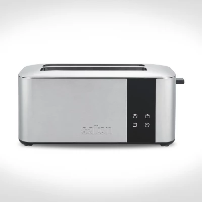 Salton Stainless Steel Countdown Long Slot Toaster 4 Slice With Extra Wide 1.5" Slots For Bagels, Waffles, Artisan Specialty Breads, 6 Shade Settings 7 Salton Stainless Steel Countdown Long Slot Toaster 4 Slice With Extra Wide 1.5" Slots For Bagels, Waffles, Artisan Specialty Breads, 6 Shade Settings - Image 7