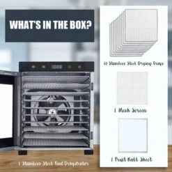 NutriChef 900-Watt Electric Countertop Food Dehydrator - Premium Multi-Tier Meat Beef Jerky Maker Fruit/Vegetable Dryer -Kitchen Appliances GUEST 38983934 3f2c 4206 b382 f7eb8fd6bded