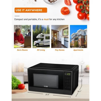 COMMERCIAL CHEF Countertop Microwave 1.1 Cu. Ft. With 10 Power Levels 3 COMMERCIAL CHEF Countertop Microwave 1.1 Cu. Ft. With 10 Power Levels - Image 3