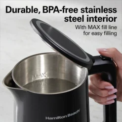Hamilton Beach 1.7L Digital Cool Touch Kettle 41033: Stainless Steel Tea Maker, Portable Electric Water Kettle, 1500W, Black -Kitchen Appliances GUEST 3c4358e6 9a2b 41ef 956c d619d76a510a
