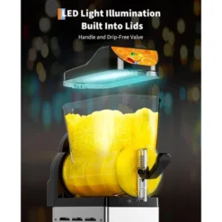 Garvee Commercial Slushy Machine, 450W Stainless Steel Slushie Maker, Fast Cooling & Low-Noise, Auto-Clean For Restaurants, Cafes, Food Trucks -Kitchen Appliances GUEST 3c8282af c8fb 498c 8004 5157e000d1ad