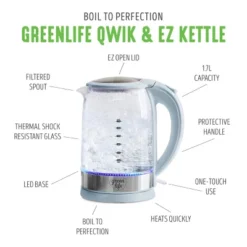 GreenLife Qwik And EZ Glass Kettle -Kitchen Appliances GUEST 3c89012b bddc 41c8 b960 ec2547e2192d