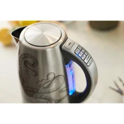 Cuisinart 1.7L Caskata PerfecTemp Cordless Programmable Stainless Steel Electric Kettle Silver CPK-17P1CK: Adjustable Temperature, Anti-Scale Filter -Kitchen Appliances GUEST 3d8d47c8 8551 4936 a355 3dba66f10535