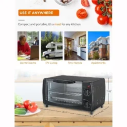 Commercial Chef 10 Liter 4 Slice Mechanical Toaster Oven -Kitchen Appliances GUEST 3ed1c281 4d08 4313 a2a1 4ab414d73c95