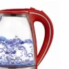 Brentwood Tempered Glass Tea Kettles, 1.7-Liter, Red