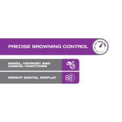 Salton 4 Slice Extra Wide Slot Bread Toaster With 3 Functions Digital Display, 6 Browning Settings And Removable Crumb Tray (ET2084) -Kitchen Appliances GUEST 3f43b350 d1a0 4f5d b0f1 eef8a0eeeaa8