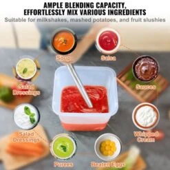 VEVOR Commercial Immersion Blender, 500 Watt Heavy Duty Hand Mixer, Variable Speed Kitchen Stick Mixer With 304 Stainless Steel Blade -Kitchen Appliances GUEST 3f4c5045 39c2 473a bda4 a38d984c9174