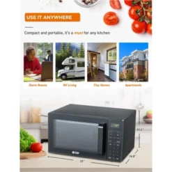 Commercial Chef 5-in-1 Microwave Air Fryer Combo, 0.9 Cu. Ft., With Turntable, Air Fry Kit & Baking Tray, Black With Stainless Steel Interior 12 Commercial Chef 5-in-1 Microwave Air Fryer Combo, 0.9 Cu. Ft., With Turntable, Air Fry Kit & Baking Tray, Black With Stainless Steel Interior -Kitchen Appliances GUEST 3f890d58 964e 4c57 9f55 307785af4639