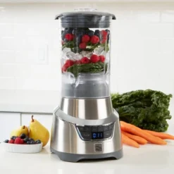 Kenmore Elite 1.3 HP 64 Oz Blender With Single-Serve Blending Cup: Stainless Steel, 5 Speeds, Pulse, Dishwasher-Safe