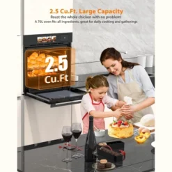 Single Wall Oven 24", Built-in Electric Ovens With Steam&Grill&Air Frying Mode