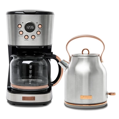 Haden Heritage 1.7 Liter Stainless Steel Electric Kettle Bundled With 12 Cup Drip Coffee Maker, Coffee Machine With Auto Shut-Off, Steel & Copper 6 Haden Heritage 1.7 Liter Stainless Steel Electric Kettle Bundled With 12 Cup Drip Coffee Maker, Coffee Machine With Auto Shut-Off, Steel & Copper - Image 6