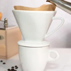 Cilio #6 Filter Holder, Porcelain, White