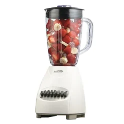 Brentwood 12 Speed Blender Plastic Jar - White -Kitchen Appliances GUEST 426cee2a a6b1 445d 95c1 227c2e8e2394