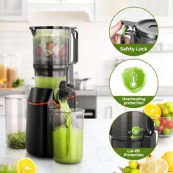 Juicer Machines With 108mm Feed Chute, 45-60 RPM Slow Masticating Juicer With Triple Stainless Steel Filter, 160W Pure Copper Motor, Reverse Function 12 Juicer Machines With 108mm Feed Chute, 45-60 RPM Slow Masticating Juicer With Triple Stainless Steel Filter, 160W Pure Copper Motor, Reverse Function -Kitchen Appliances GUEST 42b1d1a5 b26d 4ed3 b806 3c4a6c3bed3d