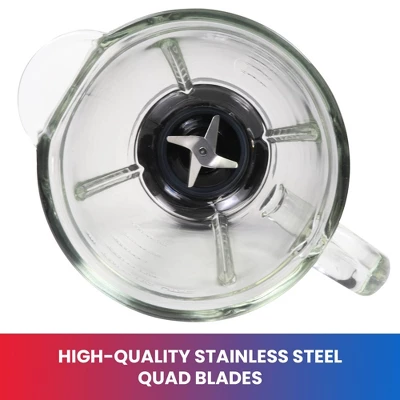 Total Chef 6-Speed Countertop Blender With Glass Jar 6-Cup 500W 2 Total Chef 6-Speed Countertop Blender With Glass Jar 6-Cup 500W - Image 2