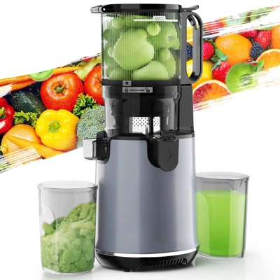 Ecoself Cold Press Juicer – 5.3" Large Feed Chute, 1.7L Capacity, Slow Masticating Juicer For Maximum Nutrients, Easy To Clean Juicer Machine Grey 2 Ecoself Cold Press Juicer – 5.3" Large Feed Chute, 1.7L Capacity, Slow Masticating Juicer For Maximum Nutrients, Easy To Clean Juicer Machine Grey - Image 2