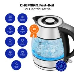 Chefman Rapid Boil 1.2L Electric Tea Kettle