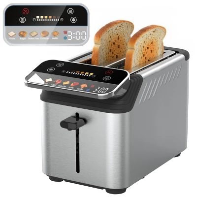 Whall® Stainless Steel Smart Toaster, 2 Slice | Projection Touchscreen, 1.5" Extra-Wide Slots, Digital Timer, Reheat & Defrost, Removable Crumb Tray 9 Whall® Stainless Steel Smart Toaster, 2 Slice | Projection Touchscreen, 1.5" Extra-Wide Slots, Digital Timer, Reheat & Defrost, Removable Crumb Tray - Image 9