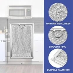 Nispira Replacement Range Hood Microwave Grease Filter Compatible With GE WB06X10309, 4 Packs