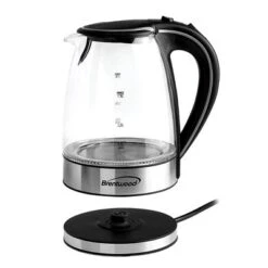 Brentwood 1.7L Tempered Glass Tea Kettle In Black -Kitchen Appliances GUEST 4560bda3 65d2 4616 b63d e22d8f45c0dc 1