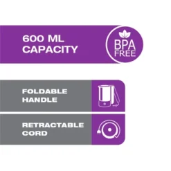 Salton Stainless Steel Travel Kettle 20oz -Kitchen Appliances GUEST 45c74679 3aa6 4705 bc73 3467e76fdfa8