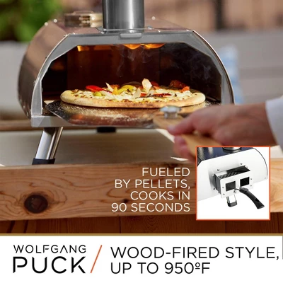 Wolfgang Puck Outdoor Pizza Oven, Durable Stainless Steel, Portable Pizza Oven, Compact Storage, Pellet Pizza Oven 2 Wolfgang Puck Outdoor Pizza Oven, Durable Stainless Steel, Portable Pizza Oven, Compact Storage, Pellet Pizza Oven - Image 2