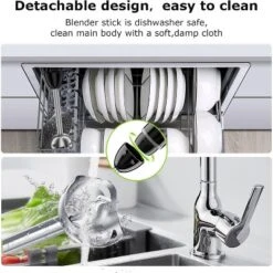 Bonsenkitchen Hand Blender, 2-Speed Immersion Blender With Stainless Steel Blades For Soup, Smoothies, Puree, Baby Food, Portable Stick Mixer 13 Bonsenkitchen Hand Blender, 2-Speed Immersion Blender With Stainless Steel Blades For Soup, Smoothies, Puree, Baby Food, Portable Stick Mixer -Kitchen Appliances GUEST 465ccd86 0854 4376 8cb5 1281ffba4056