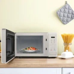 Magic Chef 0.9 Cubic Feet 900 Watt Small Stainless Countertop Microwave Oven For Compact Spaces W/ 6 Pre Programmed Cooking Modes, White -Kitchen Appliances GUEST 467dd642 3c7b 46a2 905c 8233fa3a0709