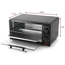 MegaChef 9L Electric Counter Top Toaster Oven In Black -Kitchen Appliances GUEST 47941d90 a1d2 438f 8758 d23c6b5c024e
