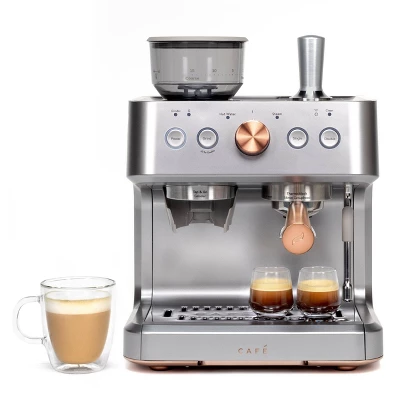 GE Appliances CAFE Bellissimo Semi-Automatic Espresso Machine + Frother Stainless Steel: Coffee Maker, Grinder, 2.5L Capacity 6 GE Appliances CAFE Bellissimo Semi-Automatic Espresso Machine + Frother Stainless Steel: Coffee Maker, Grinder, 2.5L Capacity - Image 6