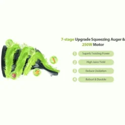 Aeitto Max5 Masticating Juicer, Cold Press Juicer Machines With 5.3" Large Feed Chute,1.7L Large Capacity, 250W Whole Slow Juicer -Kitchen Appliances GUEST 48d10bc6 a79f 489b b759 d9af8e5b9921